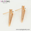 95465 xuping luxurious personalized triangle shaped women jewelry , noble 18k gold stud earring